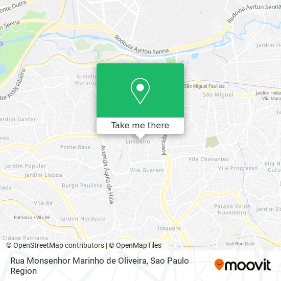 Mapa Rua Monsenhor Marinho de Oliveira