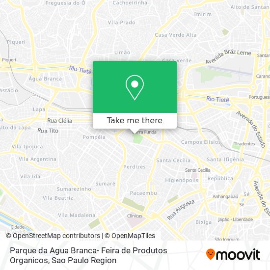 Parque da Agua Branca- Feira de Produtos Organicos map