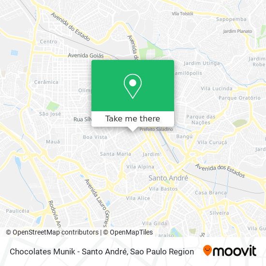 Chocolates Munik - Santo André map