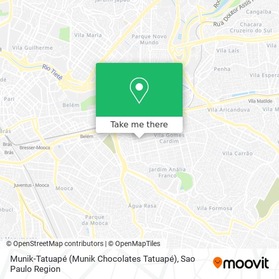 Munik-Tatuapé (Munik Chocolates Tatuapé) map
