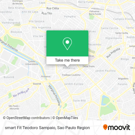 smart Fit Teodoro Sampaio map