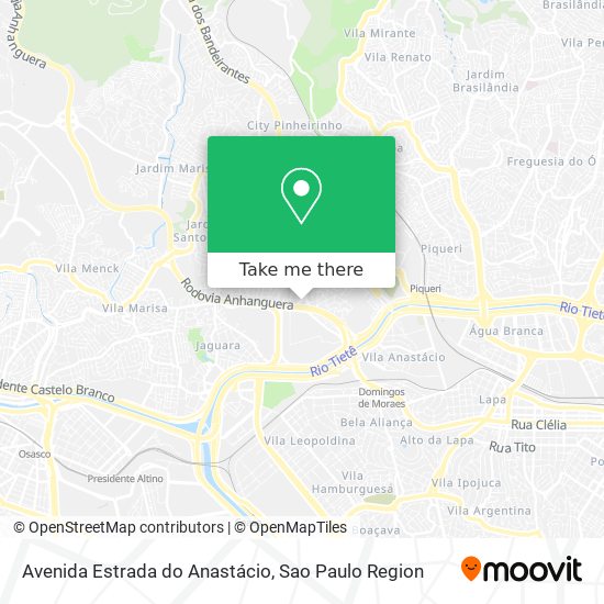 Mapa Avenida Estrada do Anastácio