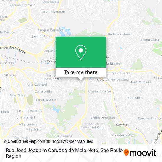 Mapa Rua José Joaquim Cardoso de Melo Neto