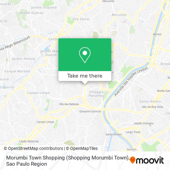 Mapa Morumbi Town Shopping