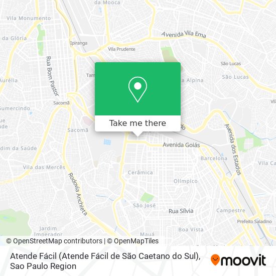 Atende Fácil (Atende Fácil de São Caetano do Sul) map