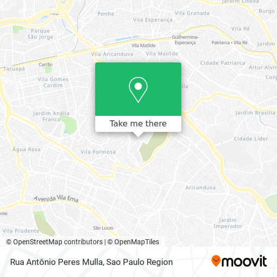 Rua Antônio Peres Mulla map