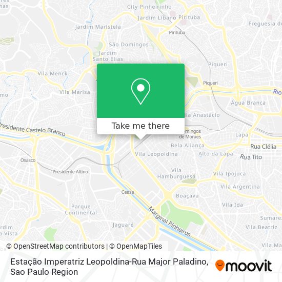 Estação Imperatriz Leopoldina-Rua Major Paladino map
