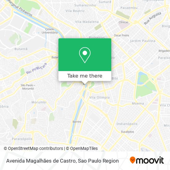 Mapa Avenida Magalhães de Castro