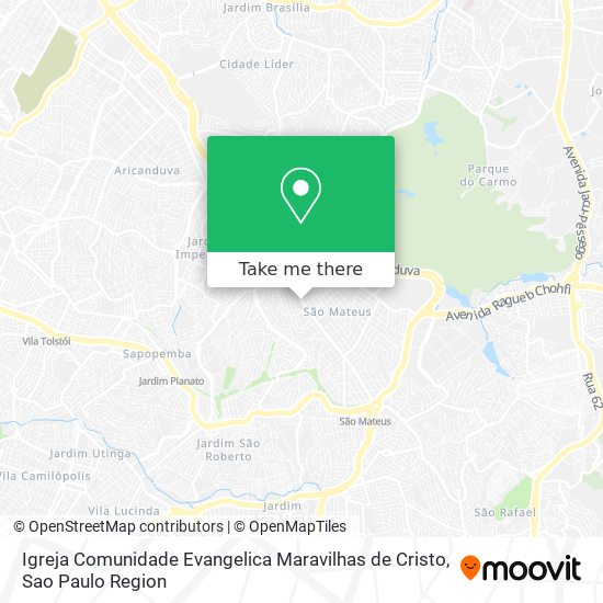 Mapa Igreja Comunidade Evangelica Maravilhas de Cristo