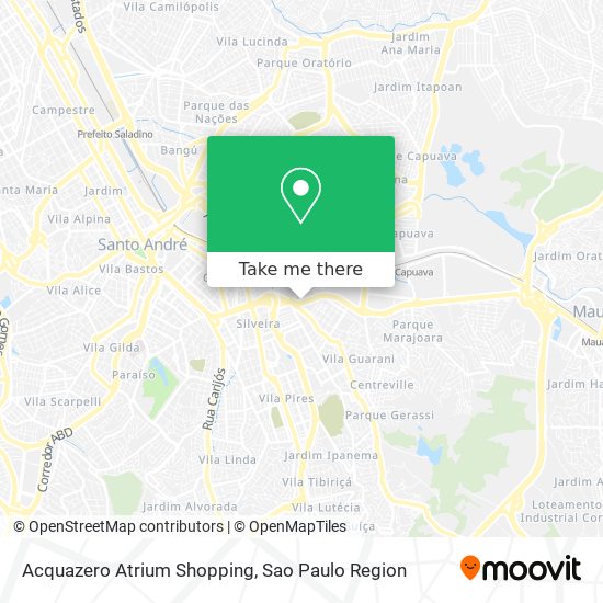Mapa Acquazero Atrium Shopping