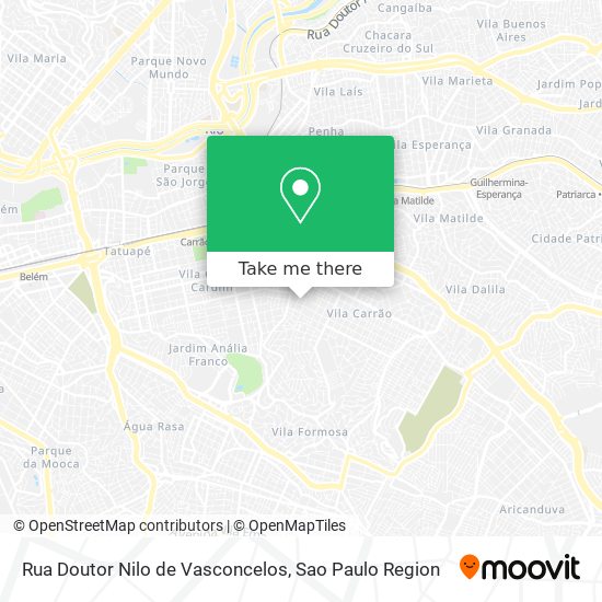 Rua Doutor Nilo de Vasconcelos map