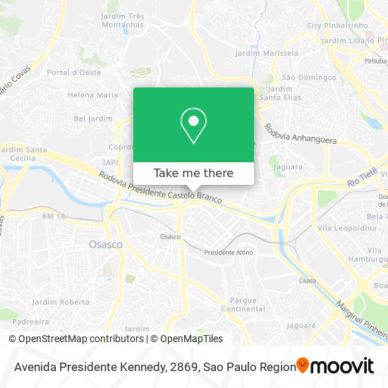 Mapa Avenida Presidente Kennedy, 2869