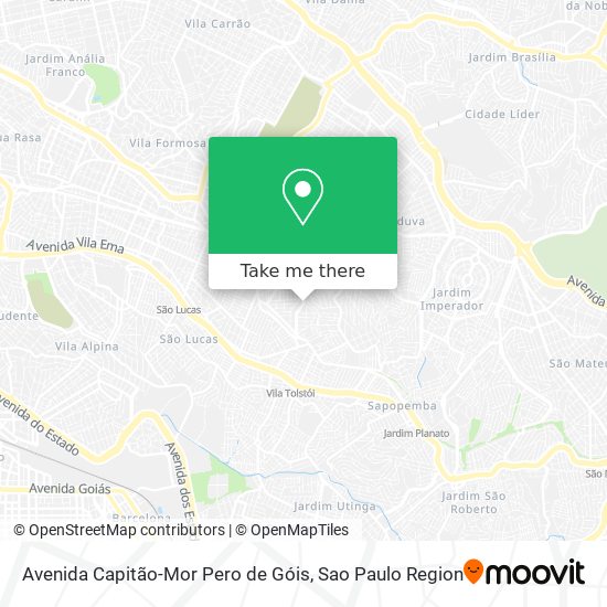 Mapa Avenida Capitão-Mor Pero de Góis