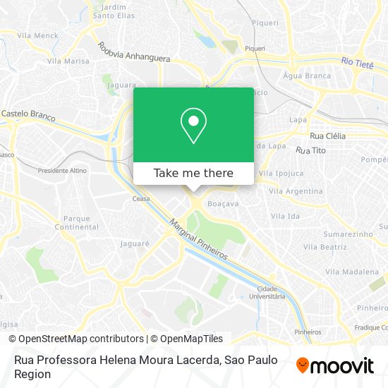 Mapa Rua Professora Helena Moura Lacerda