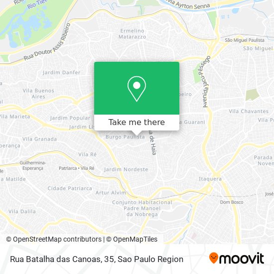 Mapa Rua Batalha das Canoas, 35