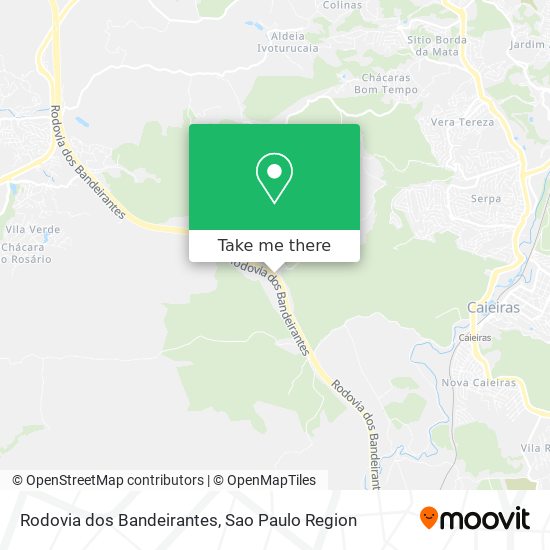 Rodovia dos Bandeirantes map