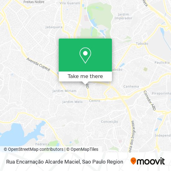 Mapa Rua Encarnação Alcarde Maciel