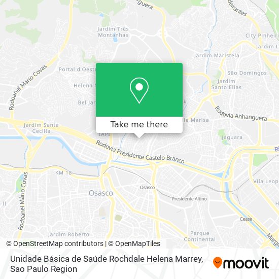 Mapa Unidade Básica de Saúde Rochdale Helena Marrey