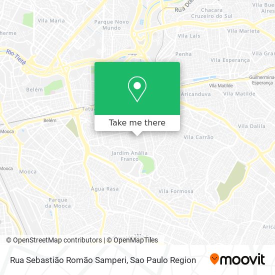 Mapa Rua Sebastião Romão Samperi