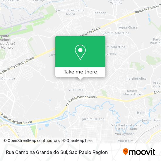 Rua Campina Grande do Sul map