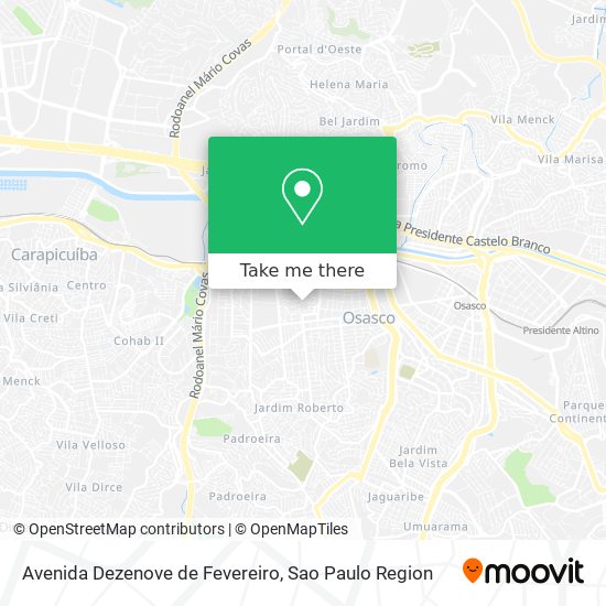 Avenida Dezenove de Fevereiro map