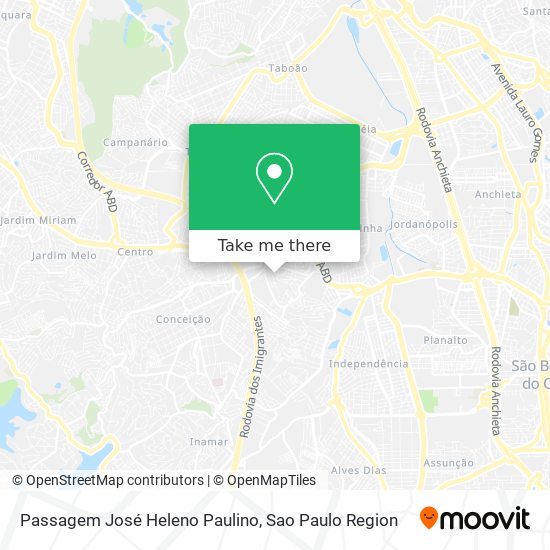 Passagem José Heleno Paulino map