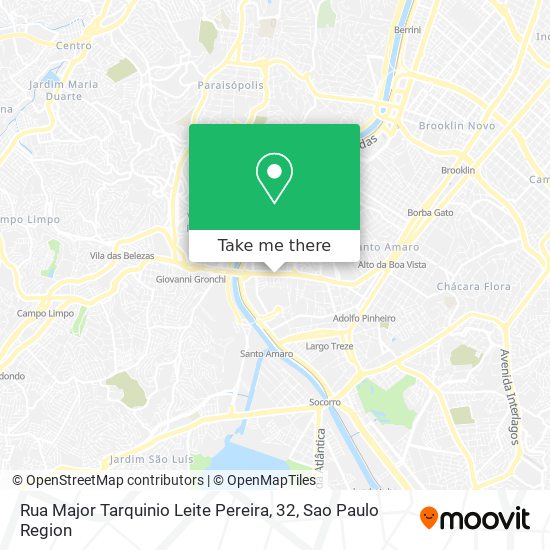 Rua Major Tarquinio Leite Pereira, 32 map