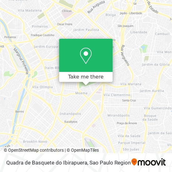 Quadra de Basquete do Ibirapuera map