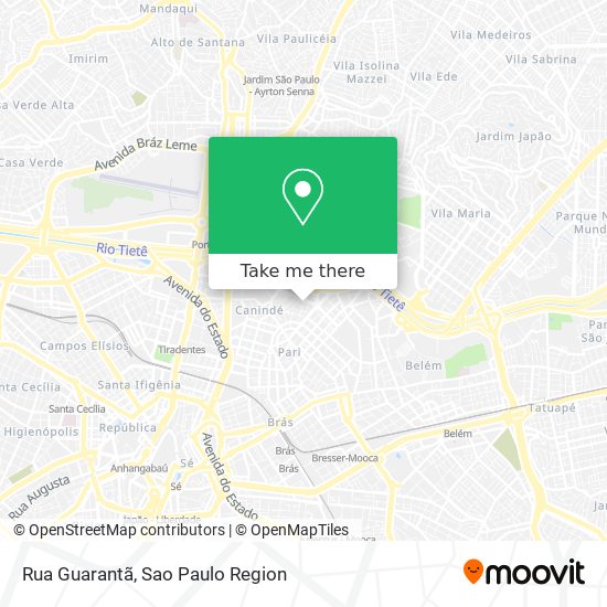 Rua Guarantã map