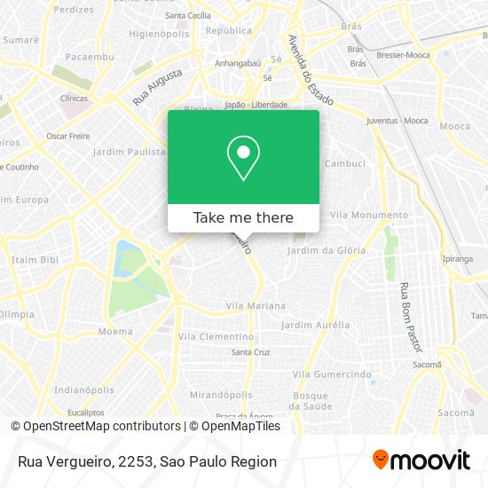 Mapa Rua Vergueiro, 2253