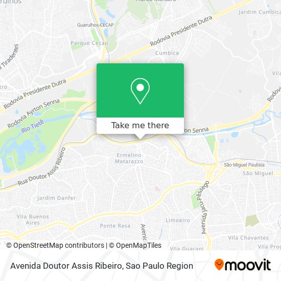 Mapa Avenida Doutor Assis Ribeiro