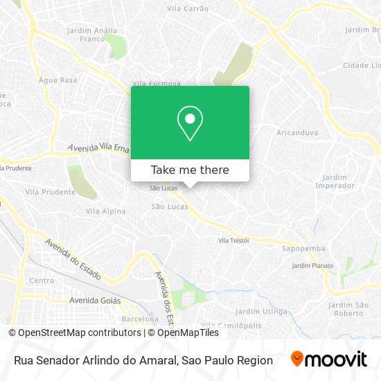 Mapa Rua Senador Arlindo do Amaral