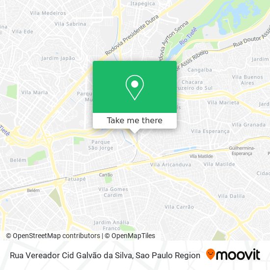 Mapa Rua Vereador Cid Galvão da Silva