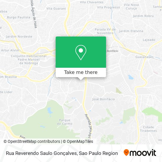 Mapa Rua Reverendo Saulo Gonçalves