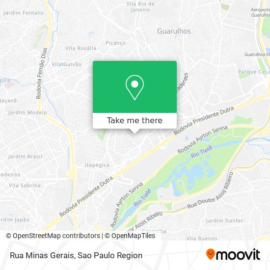 Rua Minas Gerais map