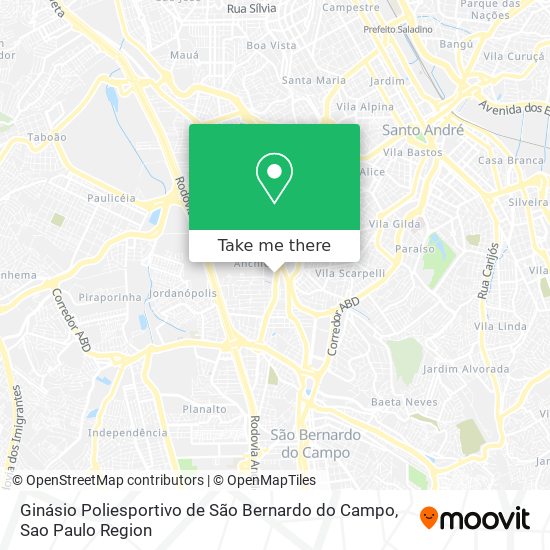 Ginásio Poliesportivo de São Bernardo do Campo map
