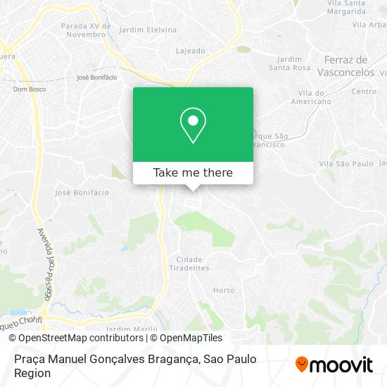 Mapa Praça Manuel Gonçalves Bragança