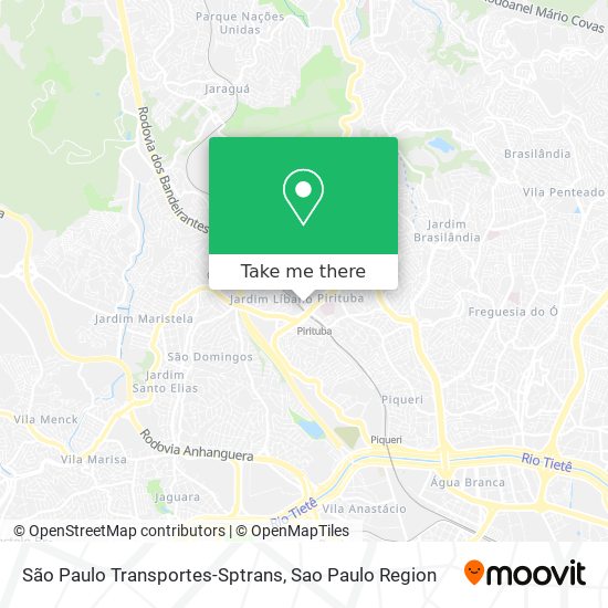 São Paulo Transportes-Sptrans map