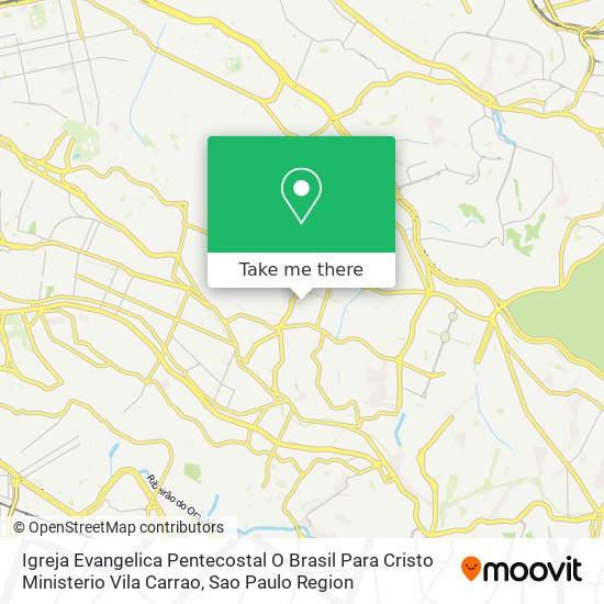 Mapa Igreja Evangelica Pentecostal O Brasil Para Cristo Ministerio Vila Carrao