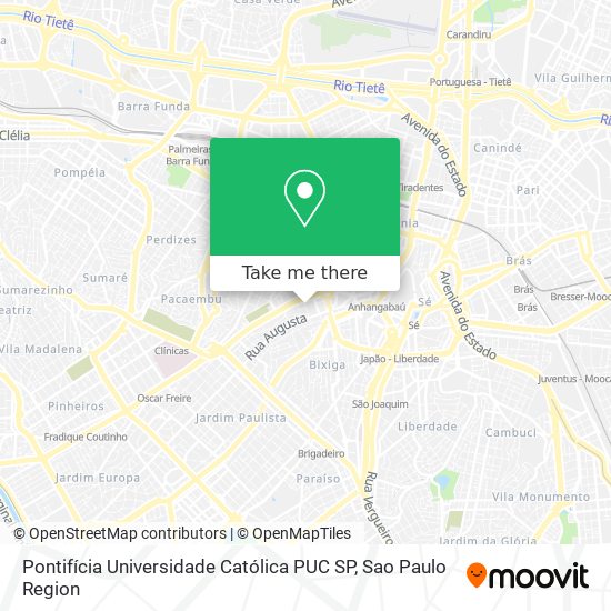 Pontifícia Universidade Católica PUC SP map