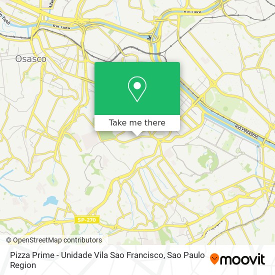 Pizza Prime - Unidade Vila Sao Francisco map