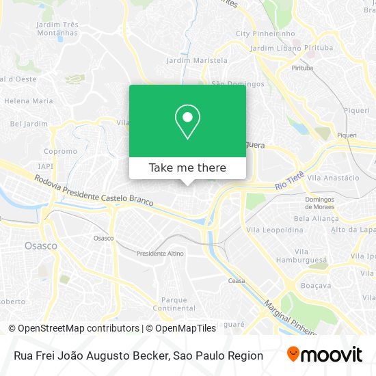 Mapa Rua Frei João Augusto Becker