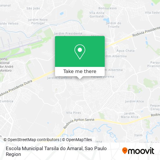 Mapa Escola Municipal Tarsila do Amaral