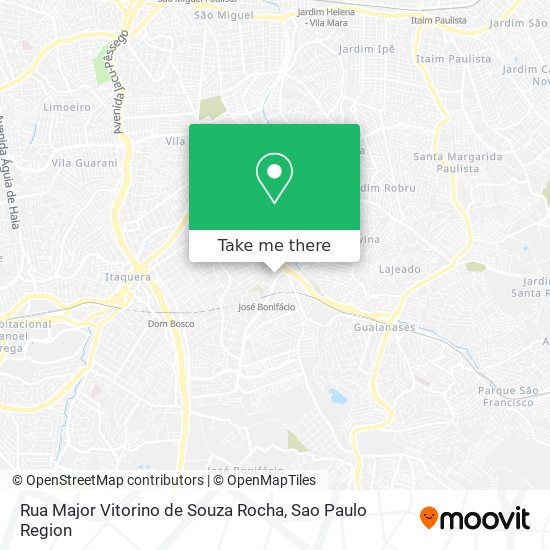 Mapa Rua Major Vitorino de Souza Rocha