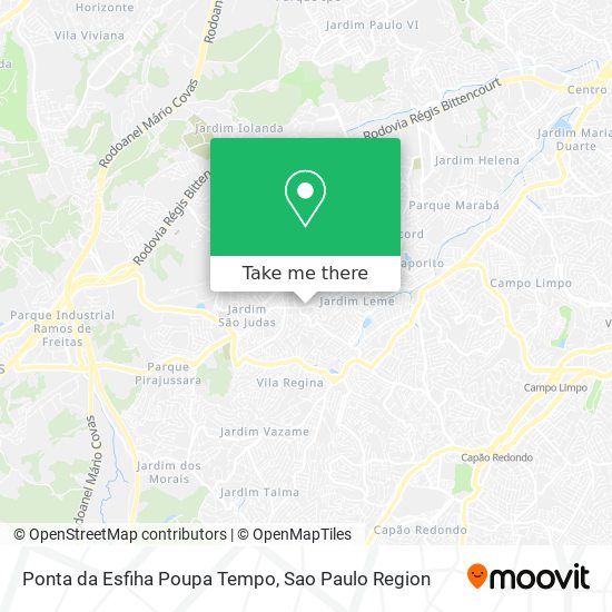 Mapa Ponta da Esfiha Poupa Tempo