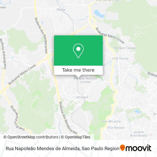 Mapa Rua Napoleão Mendes de Almeida