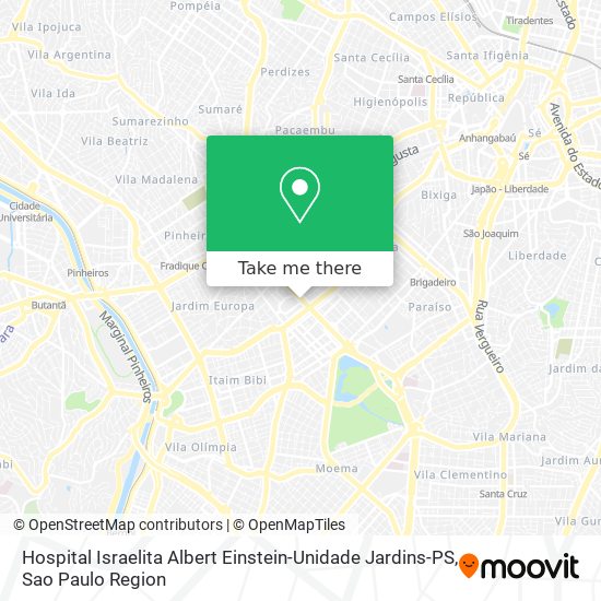 Hospital Israelita Albert Einstein-Unidade Jardins-PS map
