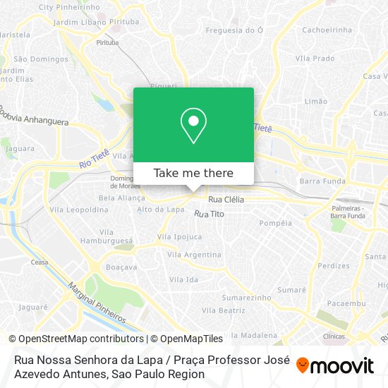 Rua Nossa Senhora da Lapa / Praça Professor José Azevedo Antunes map