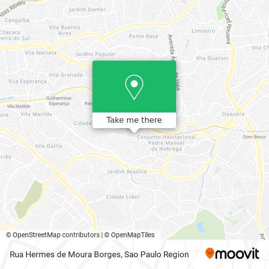 Mapa Rua Hermes de Moura Borges