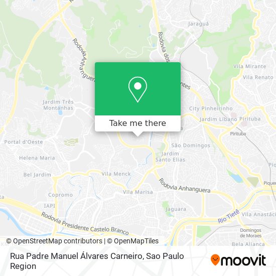 Rua Padre Manuel Álvares Carneiro map